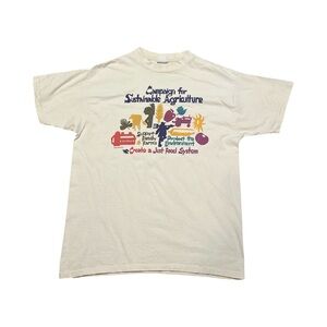 1994 Campaign for Sustainable Agriculture Cream Tee Size XL